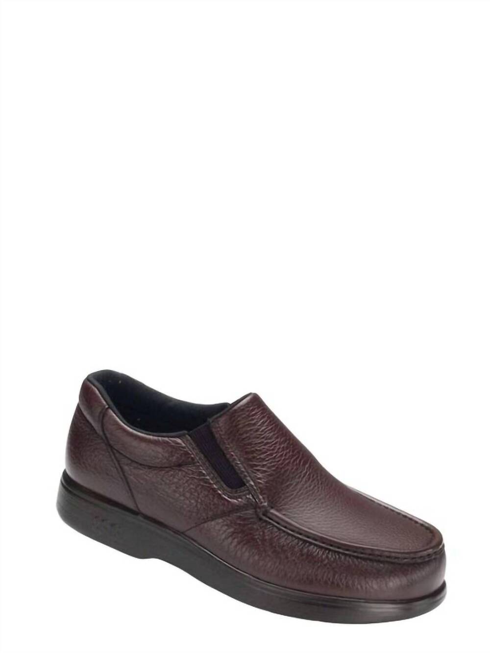 NEW SAS men's side gore slip on loafer in cordovan